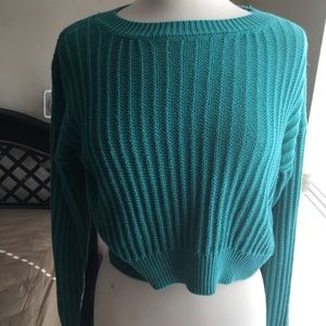 Cropped Teal Sweater